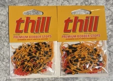 2 Packs 40 PK Thill Bobber Stops Flourescent Orange