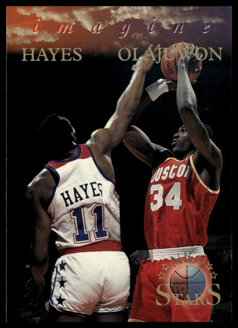 1996-97 Topps Stars #I-5 Hakeem Olajuwon / Elvin Hayes Imagine Members Only