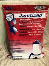 Janitized Vacuum Cleaner Bags JAN-PTMV-2(10) 10 Pack CoachVac Micro Filtration