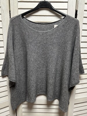 Italy Pullover Oversize Kastenform Strickpulli Pullunder 34-42