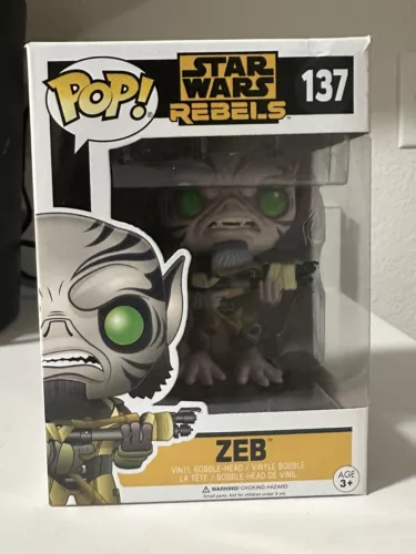 Funko Pop! Vinyl: Star Wars Rebels - Zeb #137 Box Good Condition