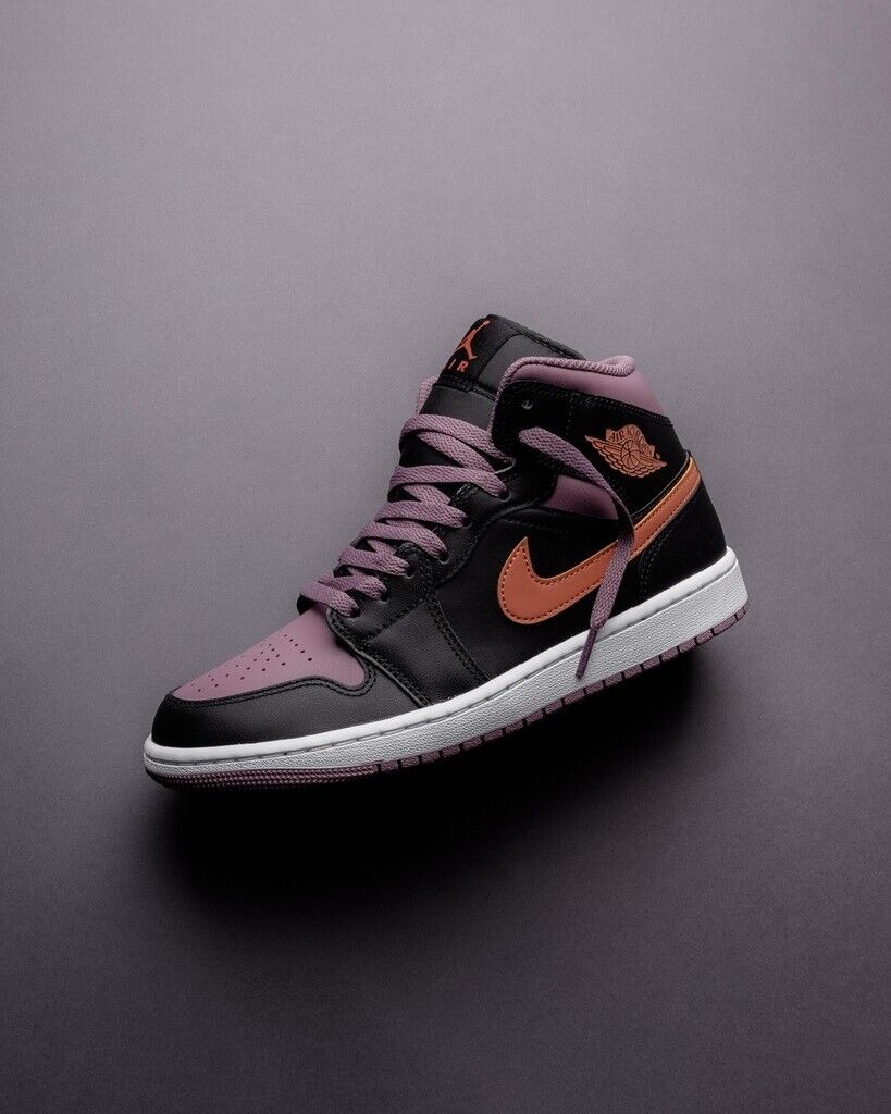 NEW Nike Air Jordan 1 Mid SE Shoes Black Sky J Mauve FB9911 NEW Nike Air Jordan 1 Mid SE Shoes Black Sky J Mauve FB9911