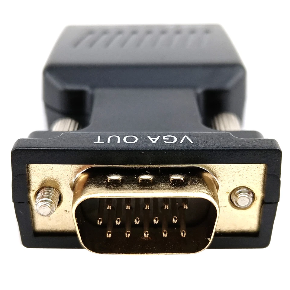 HDMI Female to VGA Male Converter 1080P Video 3.5mm Audio Laptop Display Adapter - Image 3 of 4