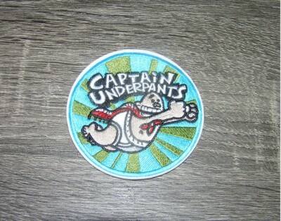 Captain Underpants Superhero Cartoon Character Embroidered Iron On Patch 3'' x 3''