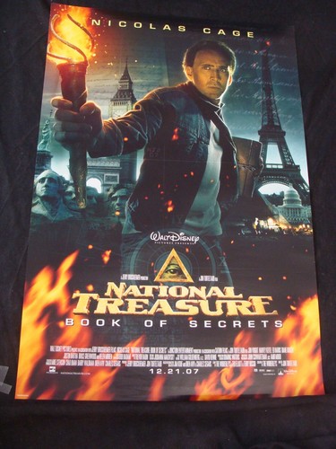 NATIONAL TREASURE 2 BOOK OF SECRETS movie poster Nicolas Cage Original DS One s - Picture 2 of 3