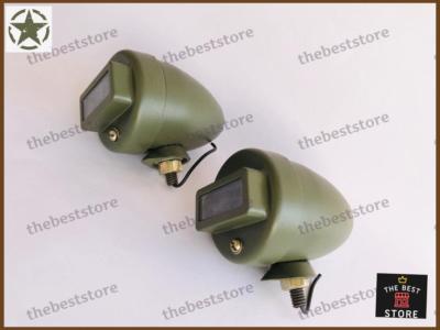 Blackout Cat Eye Marker Light Pair For Ford GPW Willys MB Jeep Military (2 Bulbs)