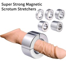 Magnetic Ball Stretcher for Male Men Chastity Ring Weight Scrotum Bondage Ring