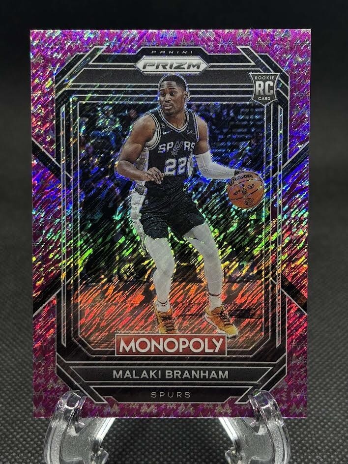2022 Prizm Monopoly 81 Malaki Branham Pink Money Shimmer 3/5!! San Antonio Spurs