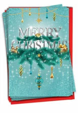 12 Christmas Greeting Cards (1 Design, 12 Cards) - Season's Sparkles