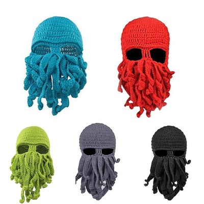 Wind Tentacle Octopus Cthulhu Hat Ski Face Mask Novelty Unisex Knit Beanie Cap Wind Tentacle Octopus Cthulhu Hat Ski Face Mask Novelty Unisex Knit Beanie Cap