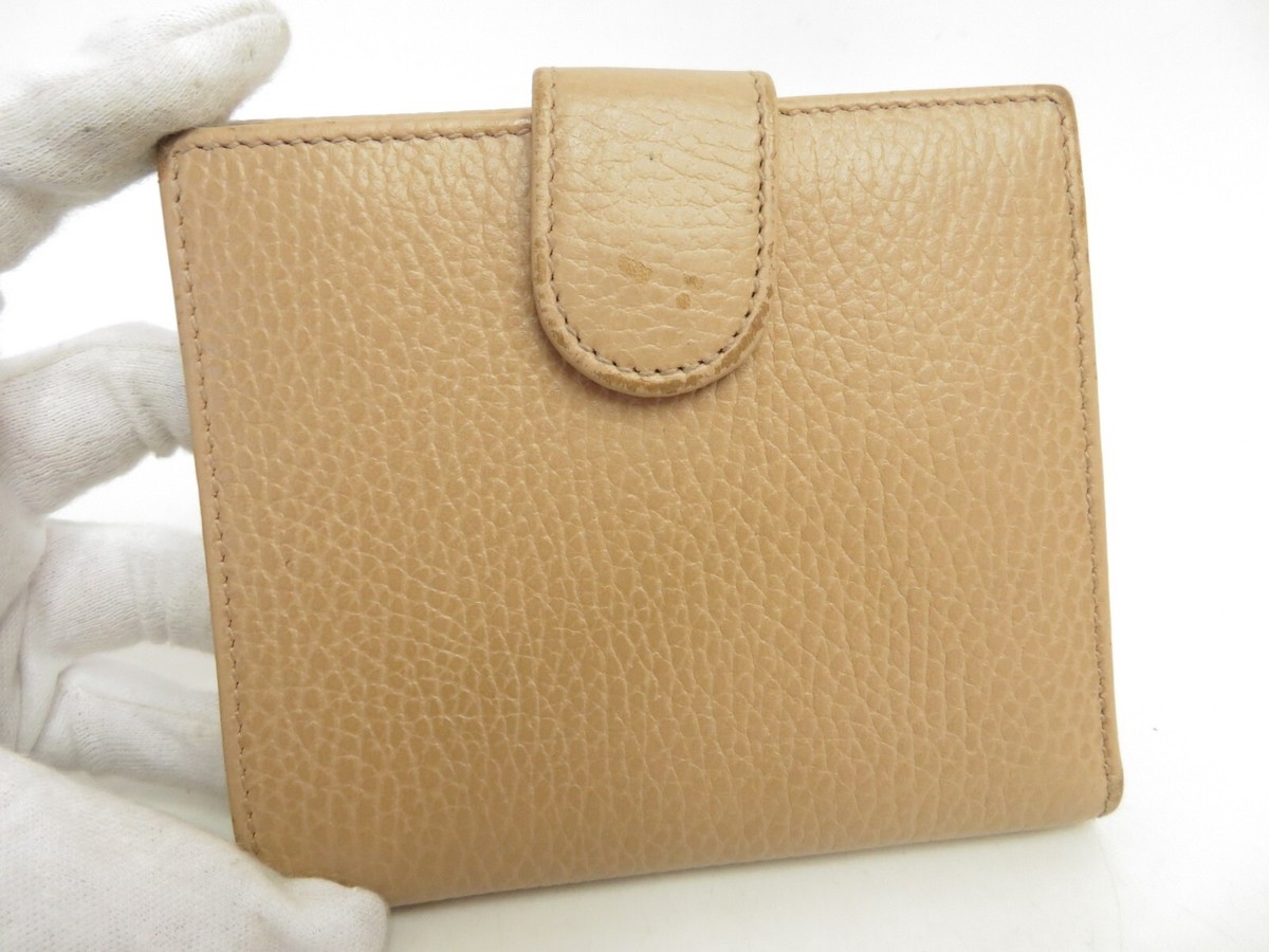 Authentic GUCCI GG Interlocking Leather Biford Compact