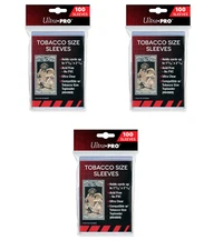 (300) Ultra Pro Mini Tobacco Size Trading Card Sleeves Fits A&G/T-206 (3 Packs)