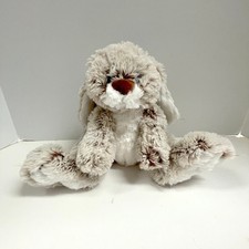 Melissa  Doug Burrow Bunny Plush Stuffed Animal Beige Brown Soft Cuddly Toy