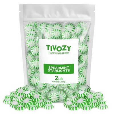 Starlight Spearmint Individually Wrapped Candy, 2 Pound Bulk Pack, 2 