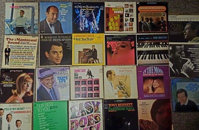 1960's JAZZ 12'' VINYL RECORDS LOT-(3) Mantovani, Lawrence Welk, Frankie Carle