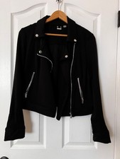 TAHARI Double-Breasted Zip Front Black Jacket