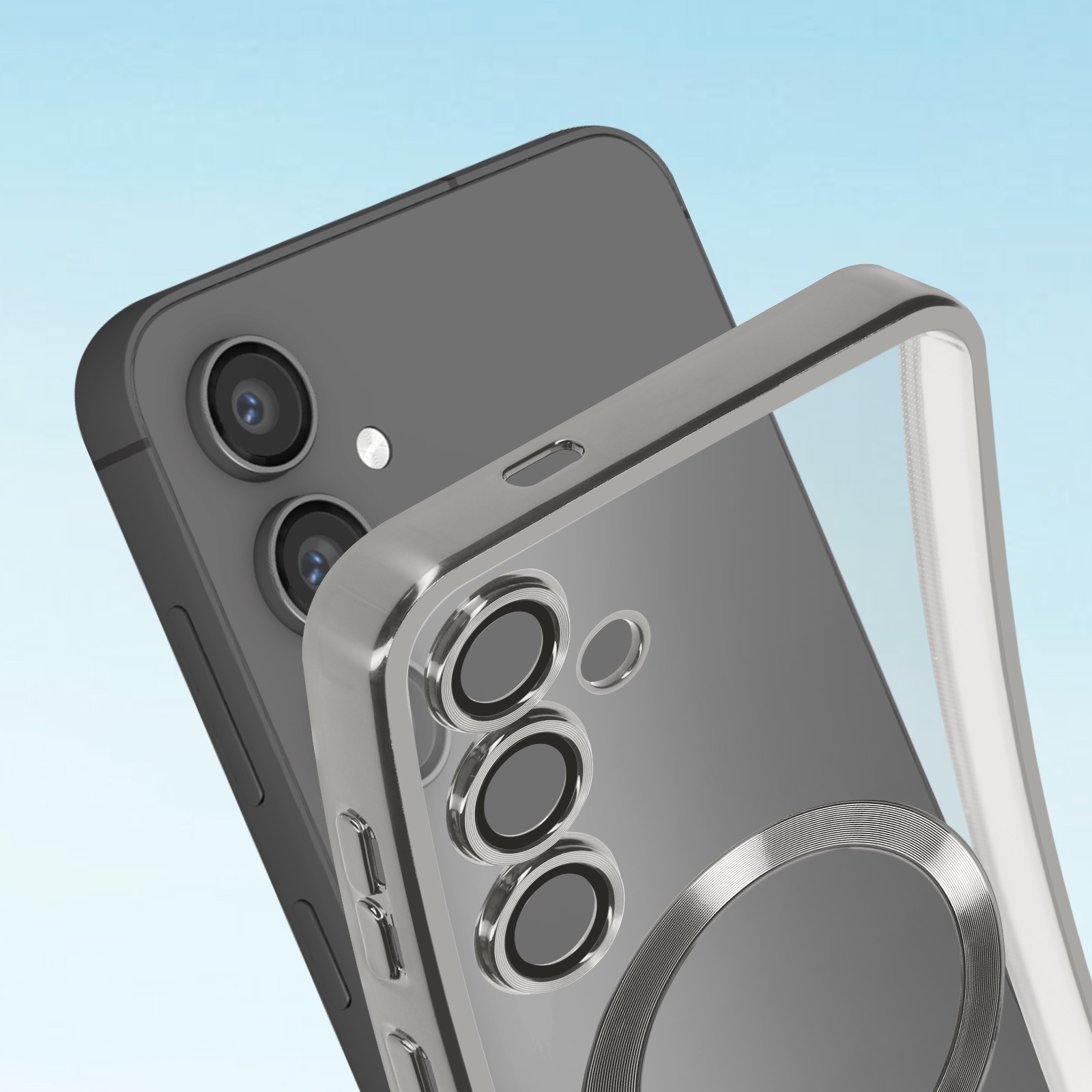 Coque Galaxy S24 Plus chrome argent antichoc Avizar - 3