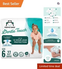 Gentle Touch Baby Diapers, Size 6, 27 Count - Hypoallergenic Leak Protection
