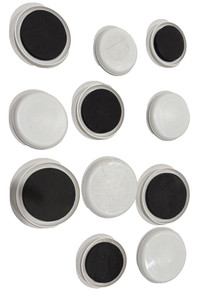 Lot of 11 White Furniture Sliders 4 3/4, 4, 3 3/8 inch Reusable Floor Protectors