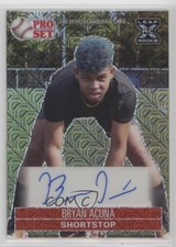 2021 Leaf Pro Set Metal 1991 Base Auto Red Mojo Bryan Acuna #PS1-BA2 Auto 4p5