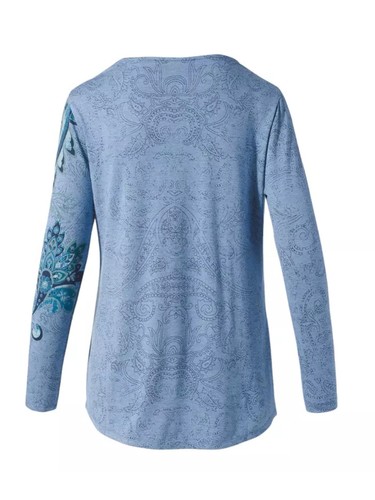 CHICOS Womens Long Sleeve Scoop Neck T-Shirt - Picture 6 of 6