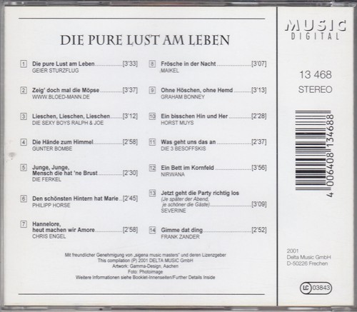 Die Pure Lust Am Leben:FRANK ZANDER,GEIER STURZFLUG,SEVERINE,DIE 3 BESOFFSKIS - Picture 7 of 7