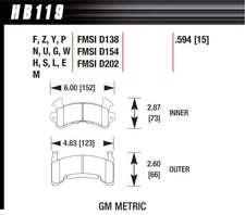 Hawk Brake Brake Pads - Hp Plus Compound - Wide Temperature Range - 15 Mm Thick Hawk Brake Brake Pads - Hp Plus Compound - Wide Temperature Range - 15 Mm Thick