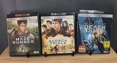 Maze Runner Trilogy 4k Ultra HD Scorch Trials & Death Cure Oop No Digital 