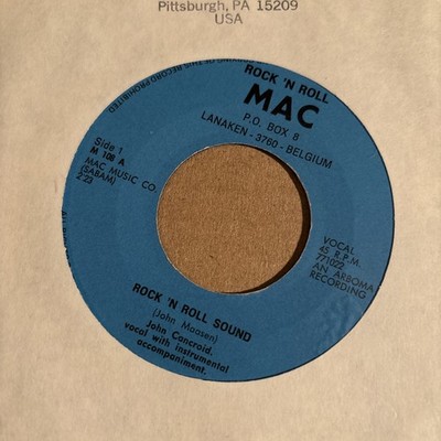 John Concroid: Rock N Roll Sound/Dance 45 Rock  N  Roll Mac Belgium VG+ Vinyl