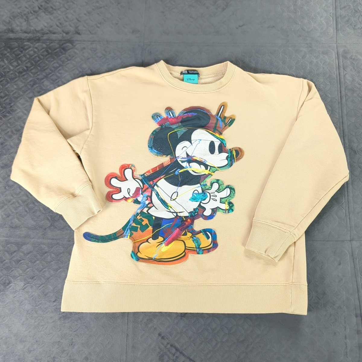 Zara x Disney Sweatshirt Mickey Mouse Crew Neck Colorful
