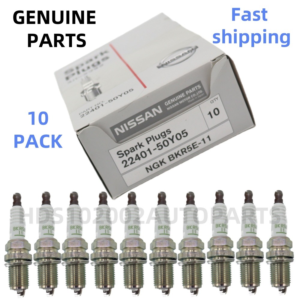 LOT OF 10 NISSAN SPARK PLUGS PLUG 22401-50Y05 NGK BKR5E-11