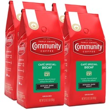 Community Coffee Café Special Decaf Ground Coffee, 32oz Bag (4 Pack), Exp. 4/26 5.56 per pound