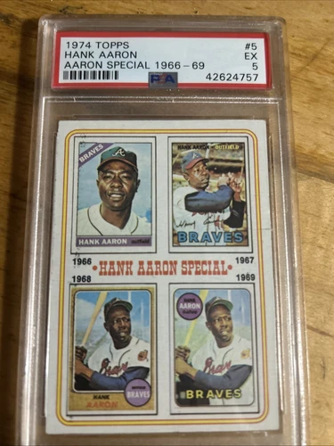 1974 Topps - Hank Aaron special 1966-1969 #5 PSA 5