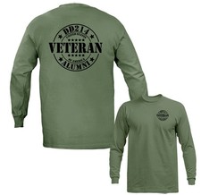 DD214 Alumni Military Patriotic US Flag US Army Veteran Long Sleeve