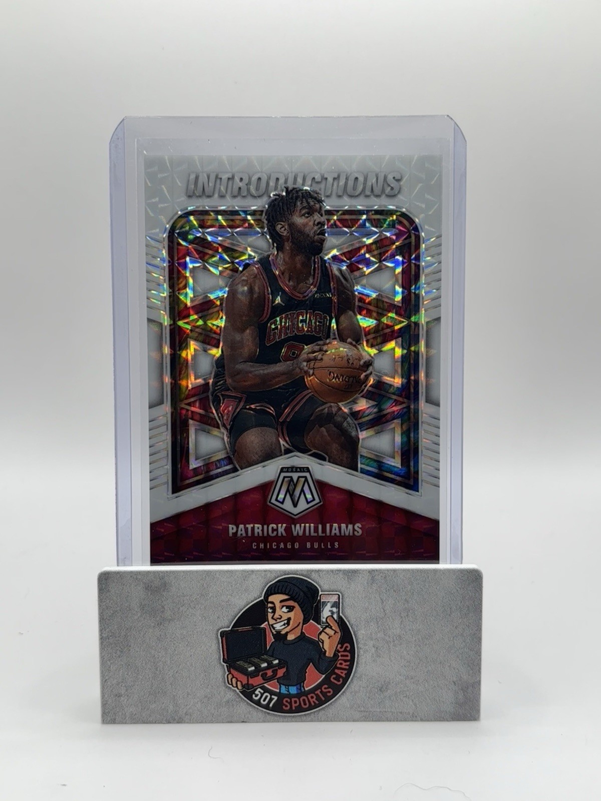 2020-21 Panini Mosaic Introductions Patrick Williams White Mosaic Prizm #25/25