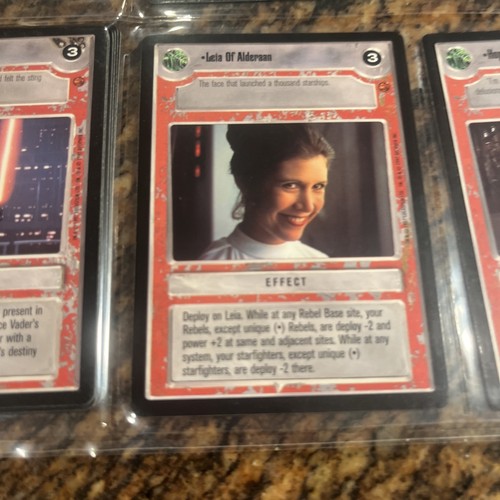 Carte collezionabili Star Wars 1996 CCG in raccoglitore carte bordo nero mai giocate lotto I - Foto 11 di 24