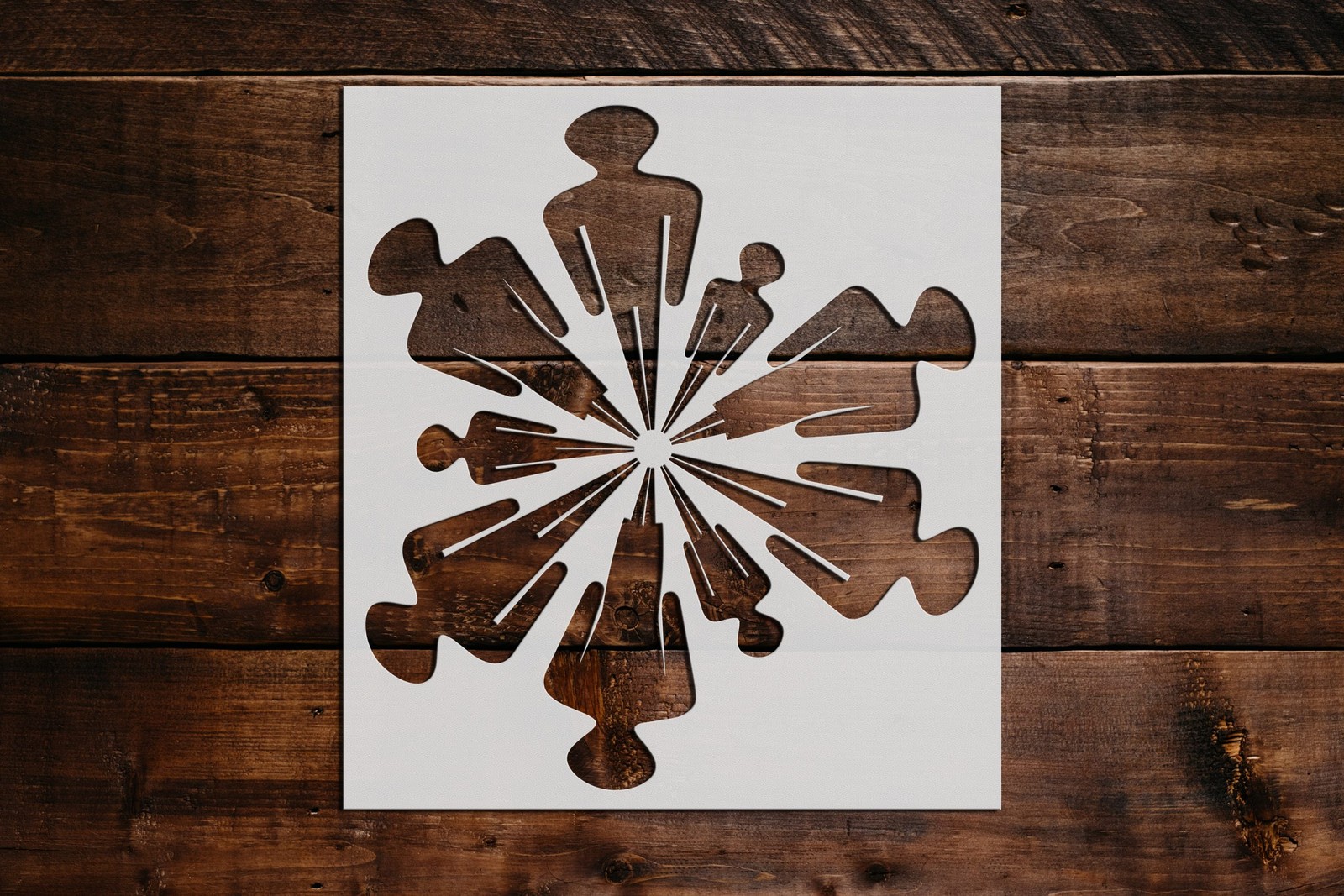 People Circle Stencil - Art and Wall Stencil