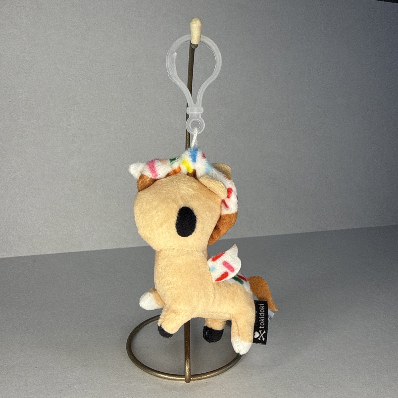 Tokidoki Unicorno Keychain Plush, Clip Series, Cornetto Sprinkles, no box, 4inch