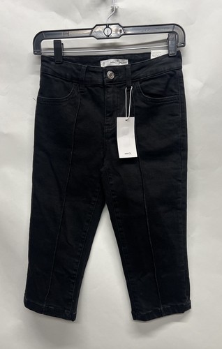 Mango Jeans Collection Black Skinny Mid Rise Tight Fit Capri Length Jeans Size 2