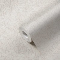Florale Vliestapete Mit Zweigen Und BlüTen – Creme, Grau, Beige