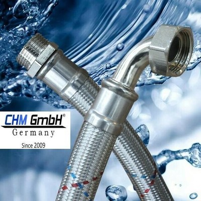 CHM GmbH  Panzerschlauch 1 Zoll Länge 50-100cm Stahlflexschlauch Hauswasserwerk