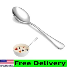7.3 Inch 8 Pcs Stainless Steel Serving Spoons - Ergonomic Design, Timeless Class