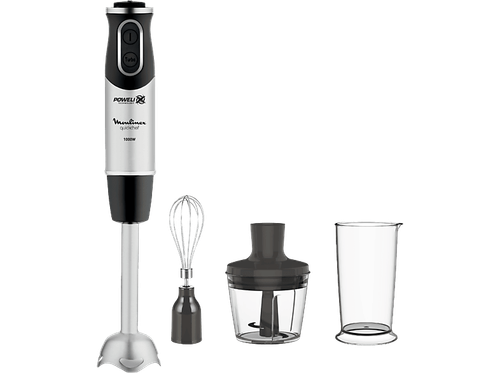 Batidora de mano - Moulinex DD6558 QuickChef, 3 en 1, 1000W, Tecnología Powel