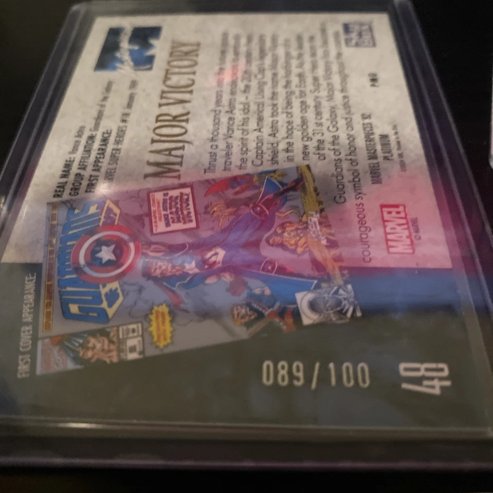 Marvel Masterpieces 92 Platino Mayor Victoria PMG/100 Foto 3 de 3