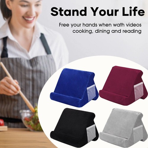 For iPad Book Reading Rest Cushion Soft Pillow Tablet Stand Multi Angle Holder - Picture 19 of 23