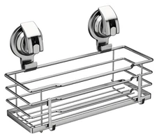Suction Cup Shower Caddy, Shower Shelf Soap Dish with Hooks for Razor, Sponge...