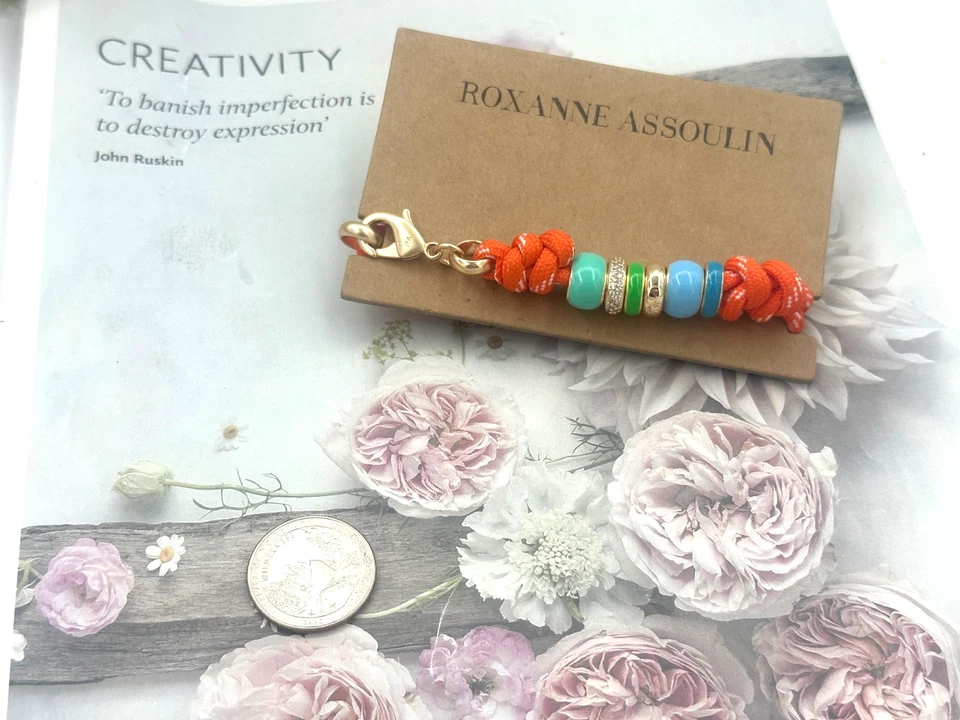 Pulsera Roxanne Assoulin The Super Size Happy Cord Naranja Foto 2 de 3