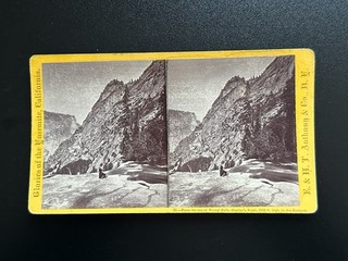Antique Vintage TOP OF VERNAL FALLS CALIFORNIA Stereoview Photograph