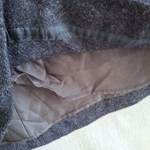 Vintage Intuitions Size 8 Gray Pure Wool Midi Skirt Pockets Made USA Zipper - Picture 6 of 16
