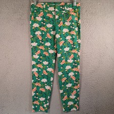Old Navy Womens Pants Size 4 Pixie Multicolor Floral Casual Zipper Hook Latch
